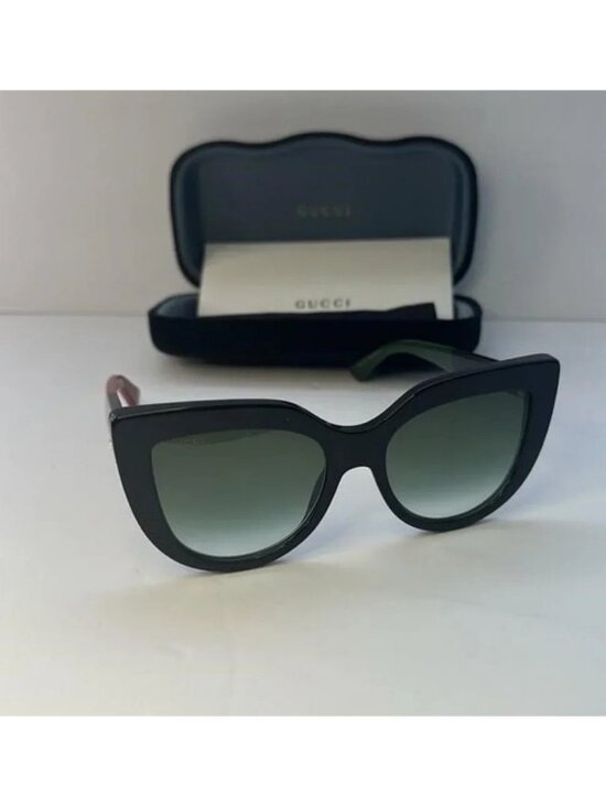 BRAND NEW GUCCI GG0163SN 003 Black Grey Women Sunglasses main image 4